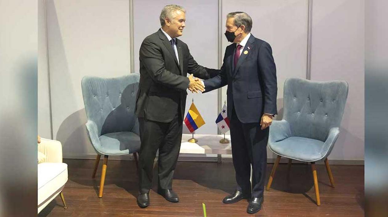 Los Presidentes de Colombia, Iván Duque, y de Panamá, Laurentino Cortizo.