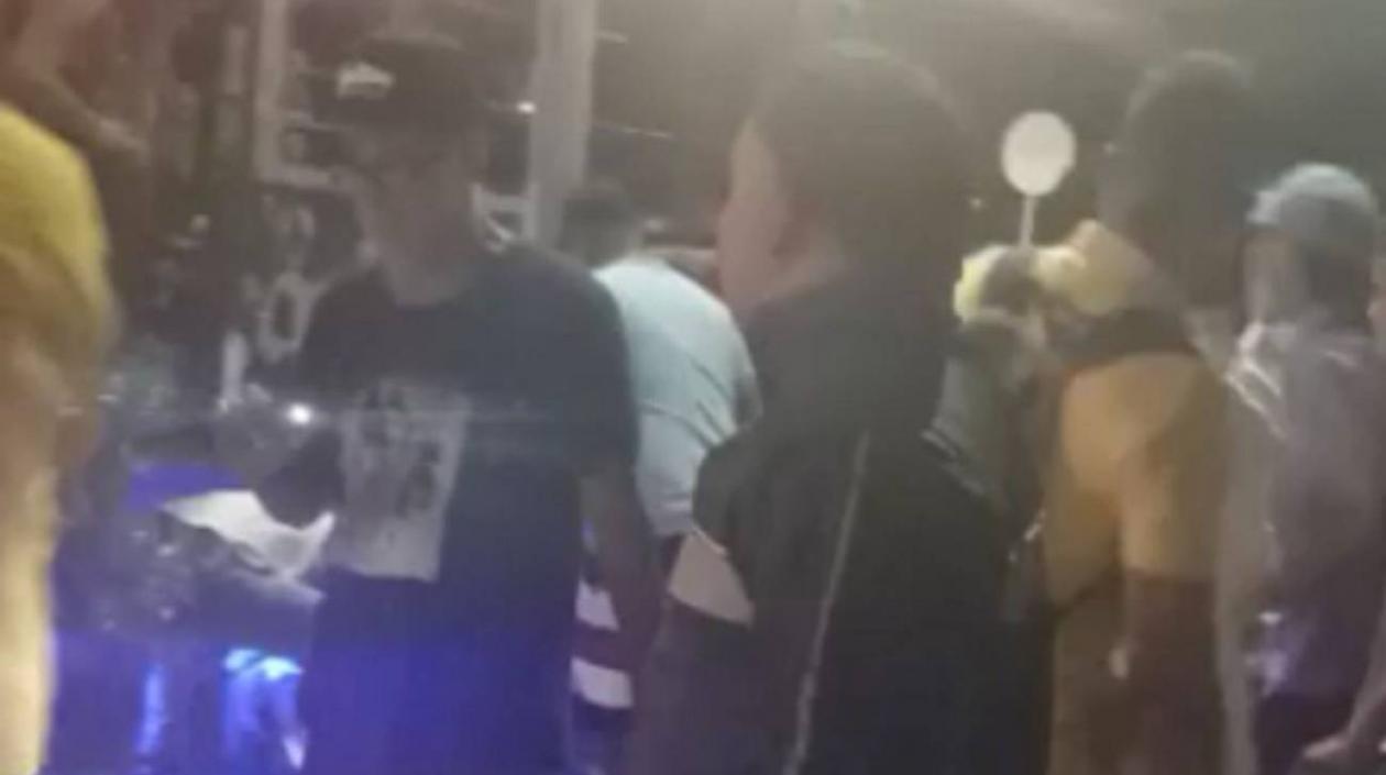 Captura de video de instantes después del homicidio.