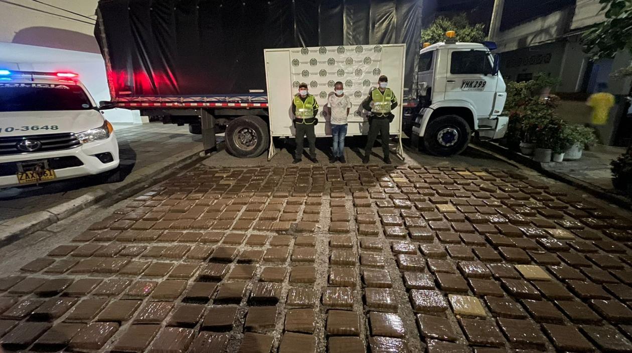 Marihuana incautada por la Policía. 