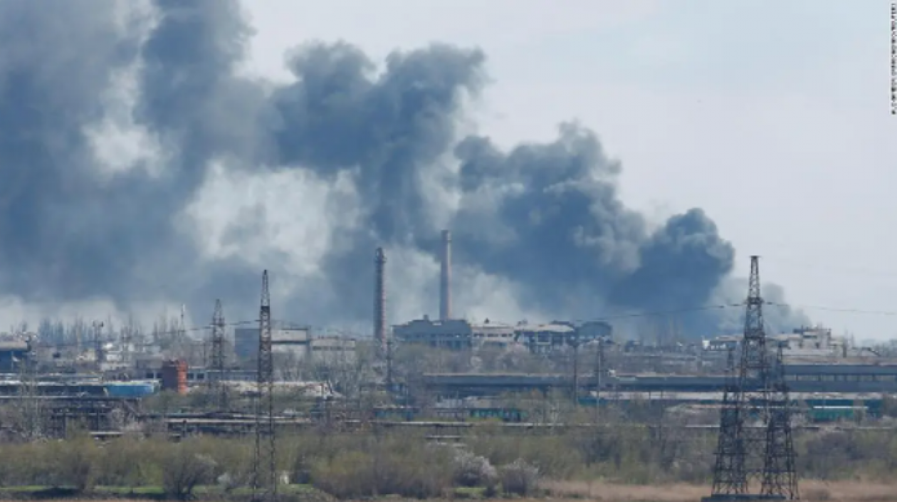 La planta de acero de Azovstal.