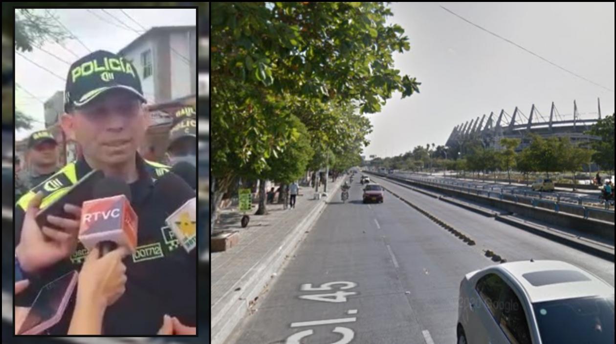 Coronel Óscar Daza, comandante operativo de la Policía Metropolitana de Barranquilla.