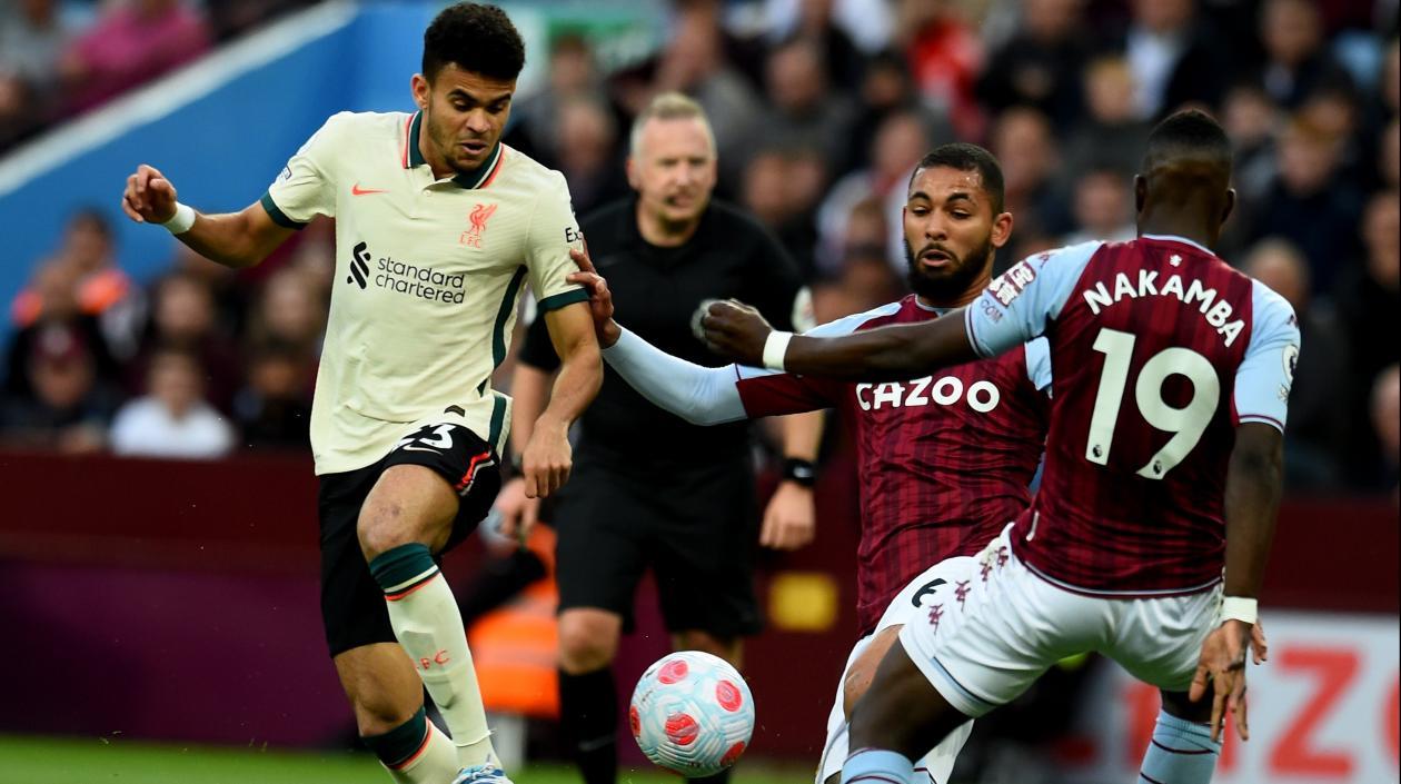 Luis Díaz en acción de partido. 