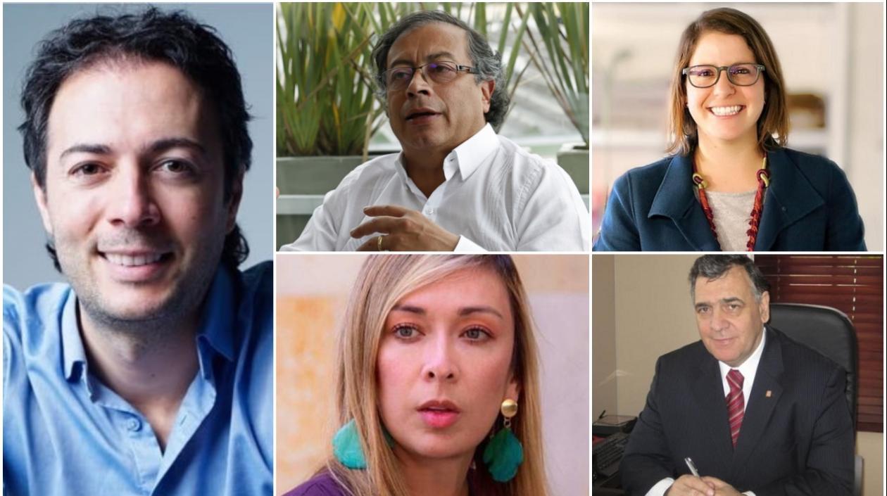 Daniel Quintero, alcalde de Medellín. En otras fotos Gustavo Petro, Juanita Goebertus, Katherine Miranda y José Gregorio Hernández.