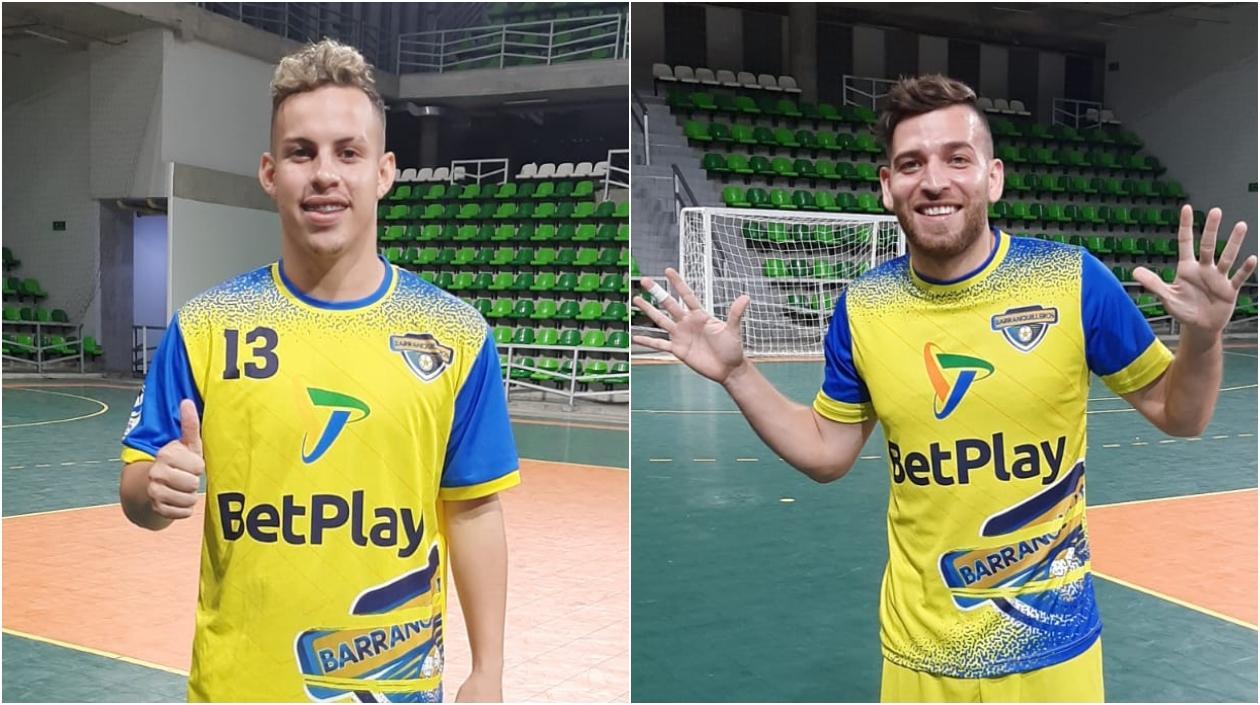 El goleador venezolano Andruver Zambrano y el arquero Sebastián Jiménez. 