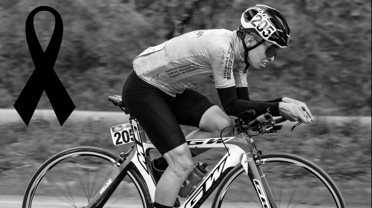 Andrés David Arévalo, ciclista fallecido. 