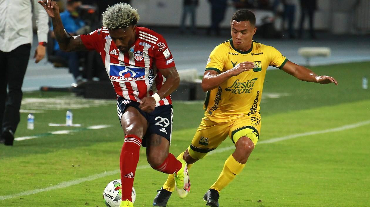 Omar Albornoz, delantero de Junior. 