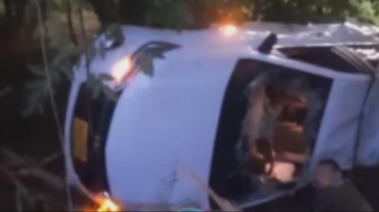 Así quedó el vehículo tras el accidente. 