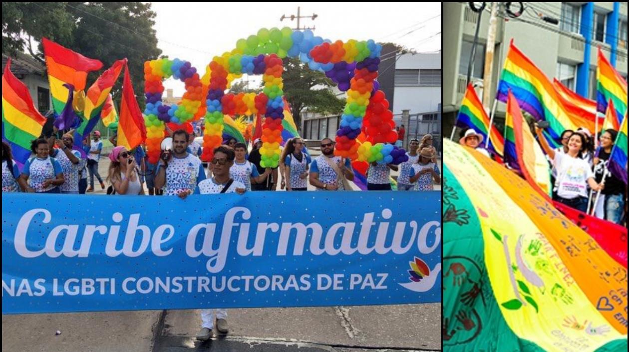 Caribe Afirmativo en una de las marchas.