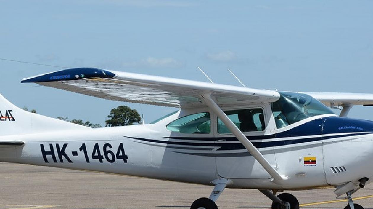 Avioneta Cessna accidentada.