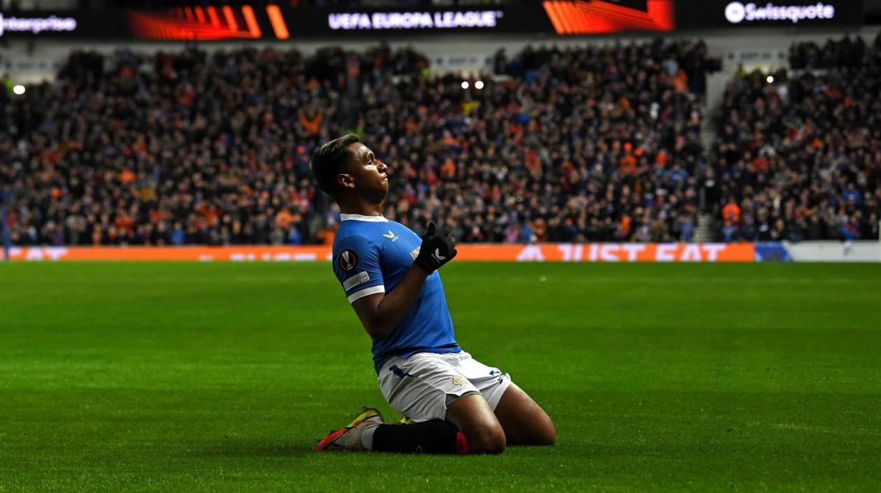 Alfredo Morelos, delantero colombiano. 