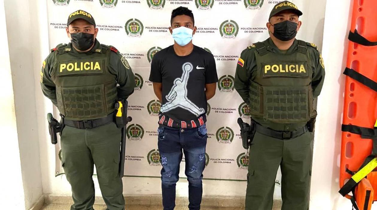 El capturado Juan David Olivo Reales.