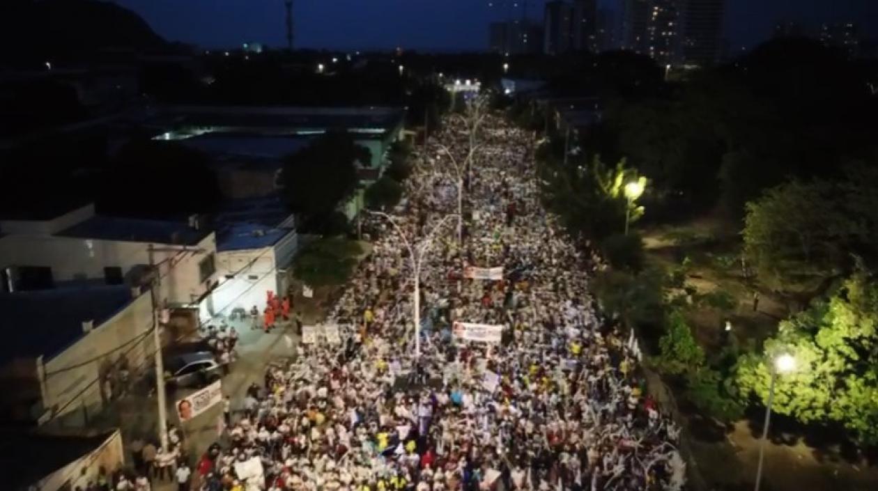 Masiva participación samaria de respaldo a Fico Gutiérrez.
