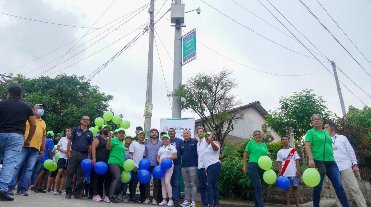 Alarma instalada en el barrio San Luis.