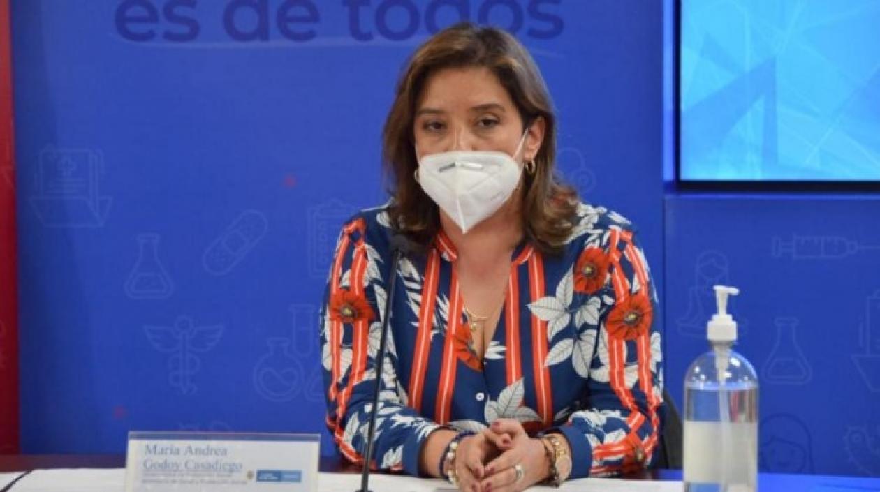 María Andrea Godoy, ministra de Salud y Protección Social (e).