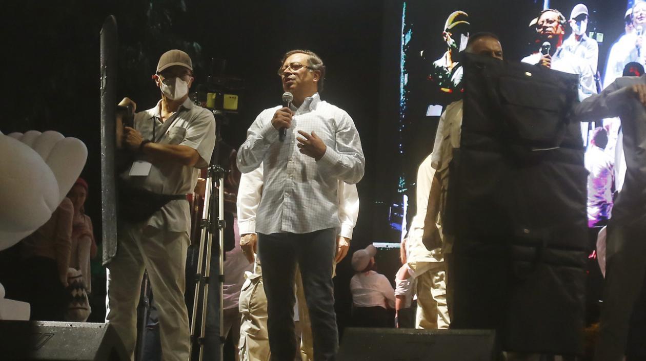 El candidato presidencial Gustavo Petro.