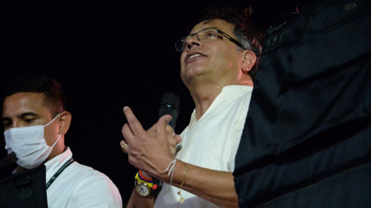 El candidato presidencial Gustavo Petro.