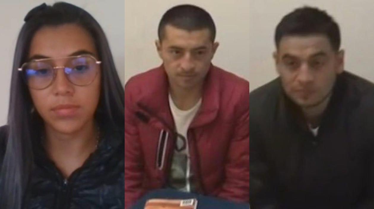 Anyi Daniela Martínez Buitrago, Luis Sebastián y Carlos Felipe Mateus Vargas, los implicados