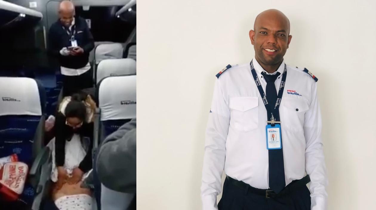 Momento del postparto y el conductor Yorman Castro Pinto.