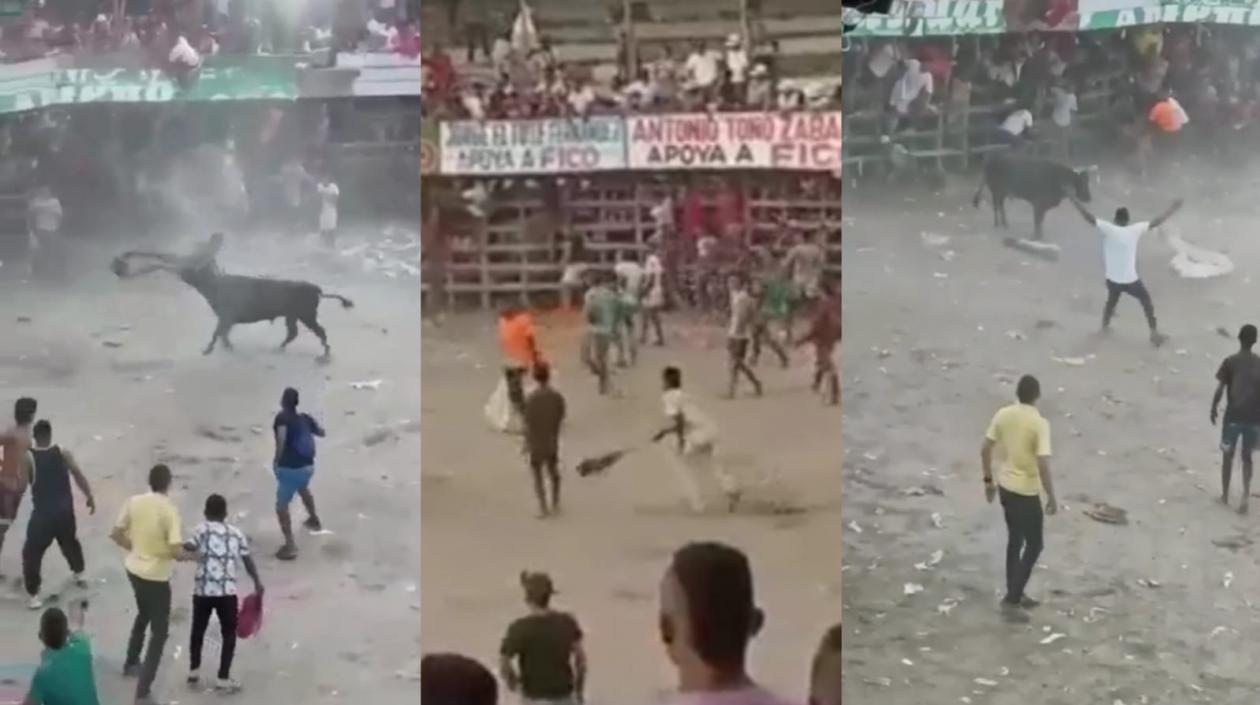 Corraleja en Sabanalarga dejó varios heridos. 