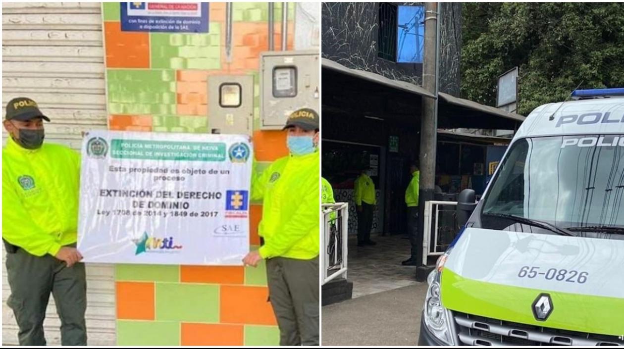 Tres inmuebles y tres bares, avaluados en cerca de 1.500 millones de pesos, quedaron a disposición de la Sociedad de. Activos Especiales, SAE.