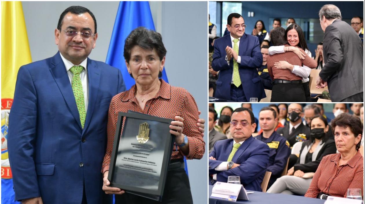 La geóloga colombiana Martha Calvache recibió un homenaje de la UNGRD y de Sistema Geológico.