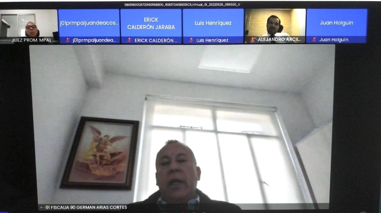 Imagen de la audiencia virtual de hoy.