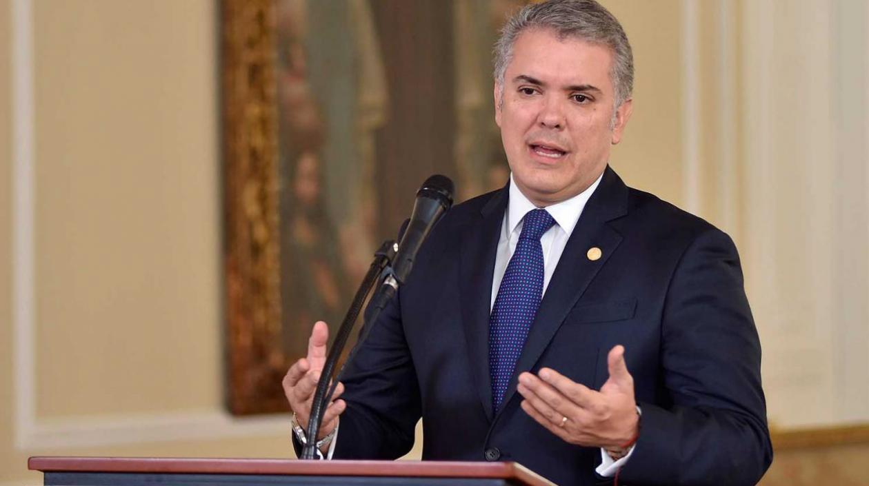 El presidente de la República, Iván Duque.