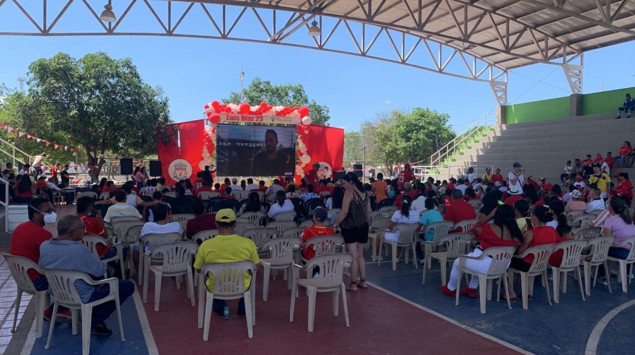 Pantalla gigante en el municipio de Barrancas. 