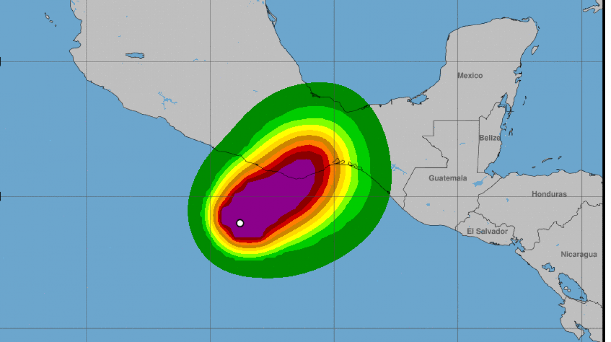 Se formó frente las costas del estado de Oaxaca, en México.