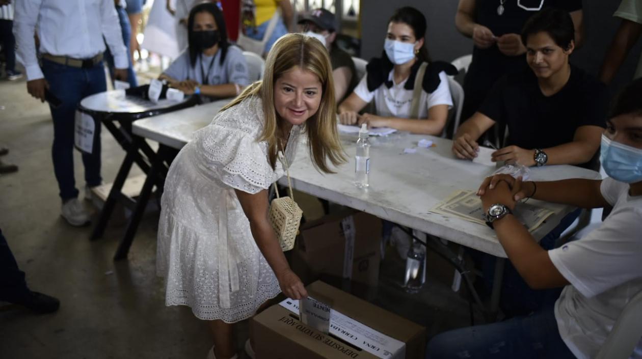 La gobernadora del Atlántico, Elsa Noguera.