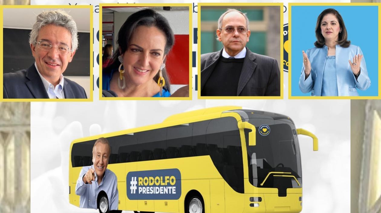 Enrique Gómez, María Fernanda Cabal, José Obdulio Gaviria y María del Rosario Guerra.