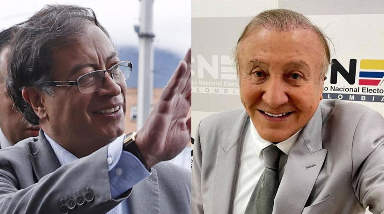 Los candidatos presidenciales Gustavo Petro y Rodolfo Hernández.