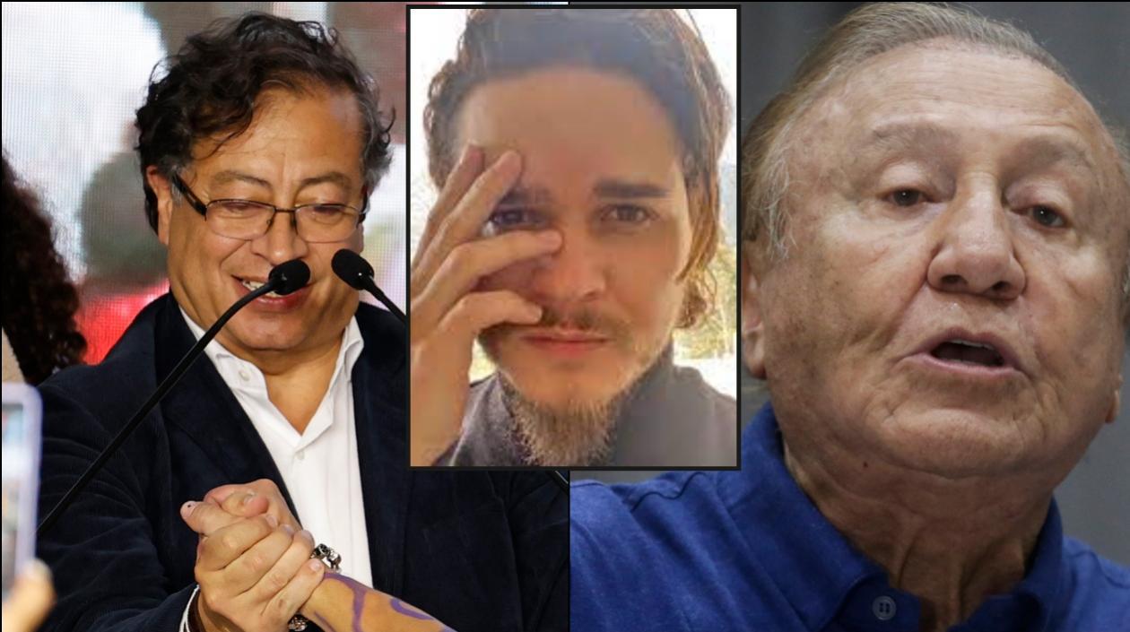 Gustavo Petro, el astrólogo Daniel Daza y Rodolfo Hernández.