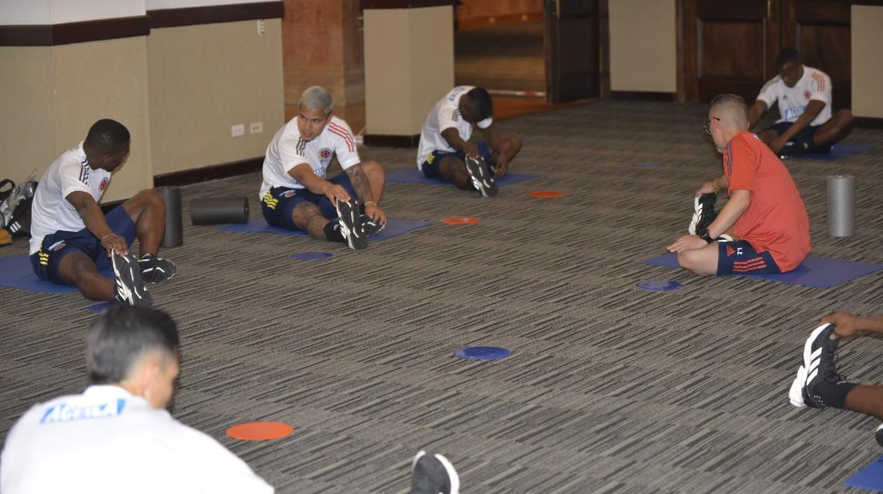 Selección Colombia en concentración. 