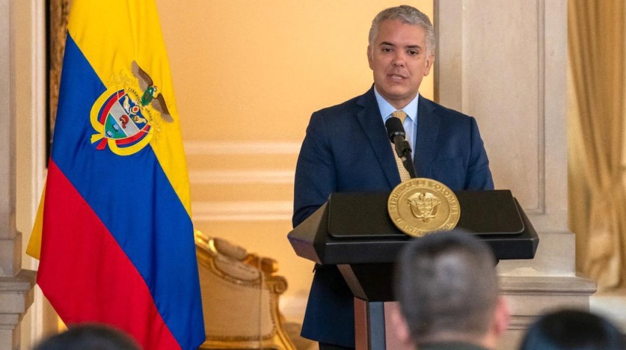 El Presidente Iván Duque explicando los alcances de las leyes.