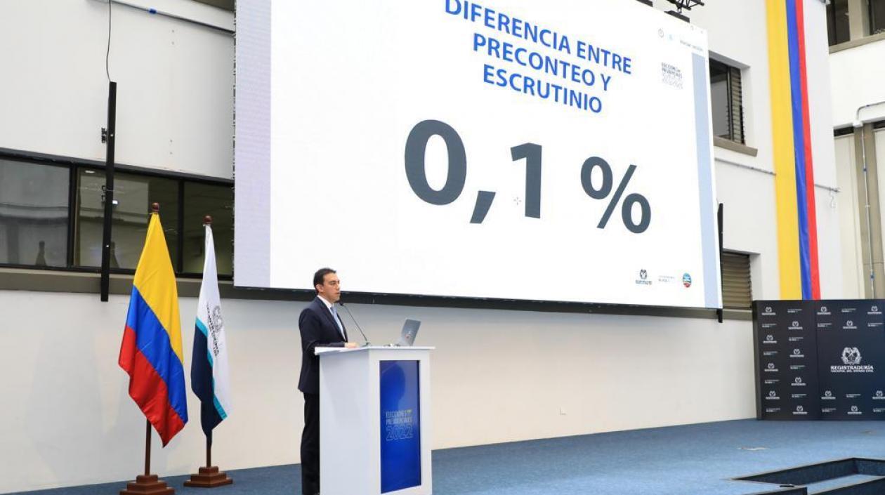 Informe de los resultados de los escrutinios.