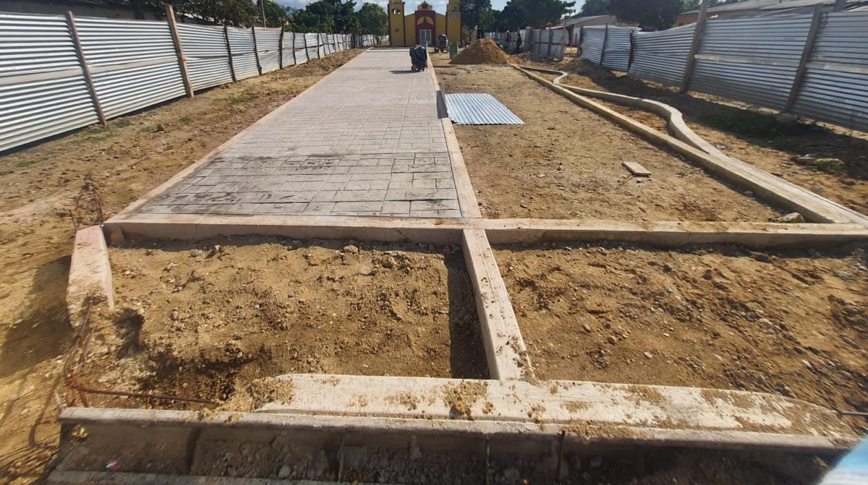 Una de las obras en ejecución.