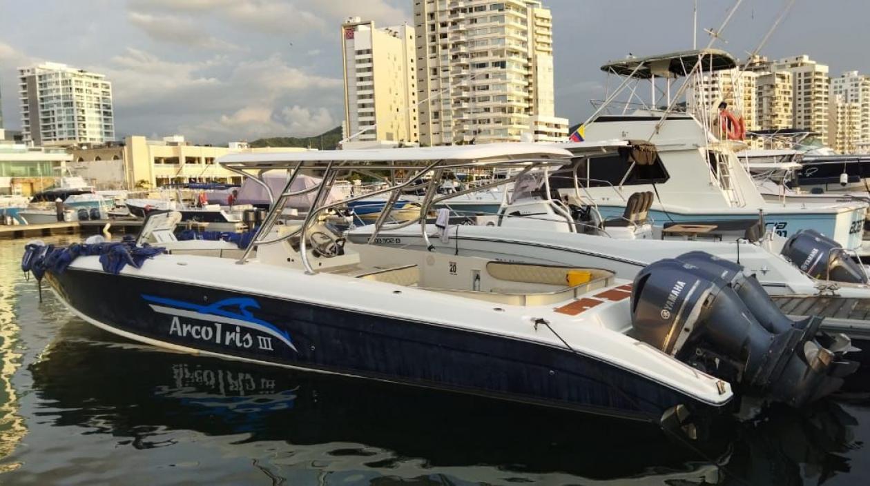 El yate involucrado en el accidente.