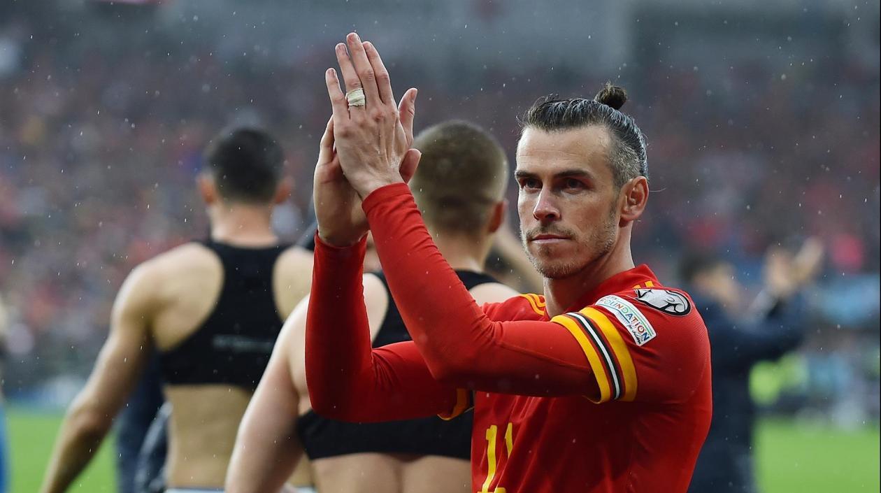Gareth Bale celebra el triunfo. 
