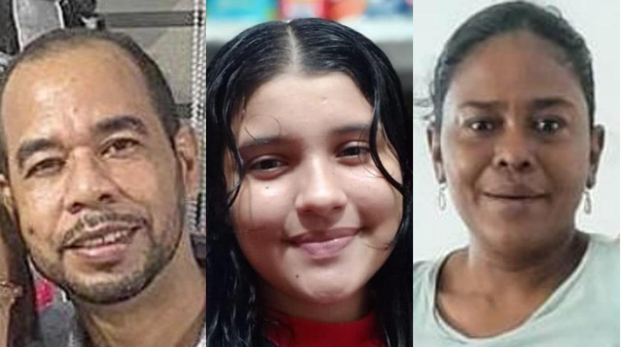 Las tres personas desaparecidas en hechos aislados. 