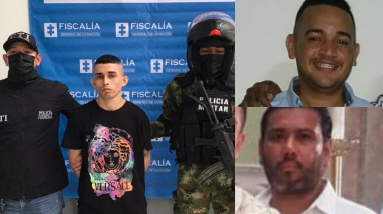 Carlos Alberto Caamaño González (izquierda) y las dos víctimas Hernán Urbano Guerra Vaquero y Luis Ángel Pana Andrioly.