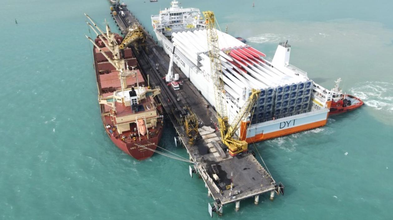 Zona de descargue en Puerto Brisa.