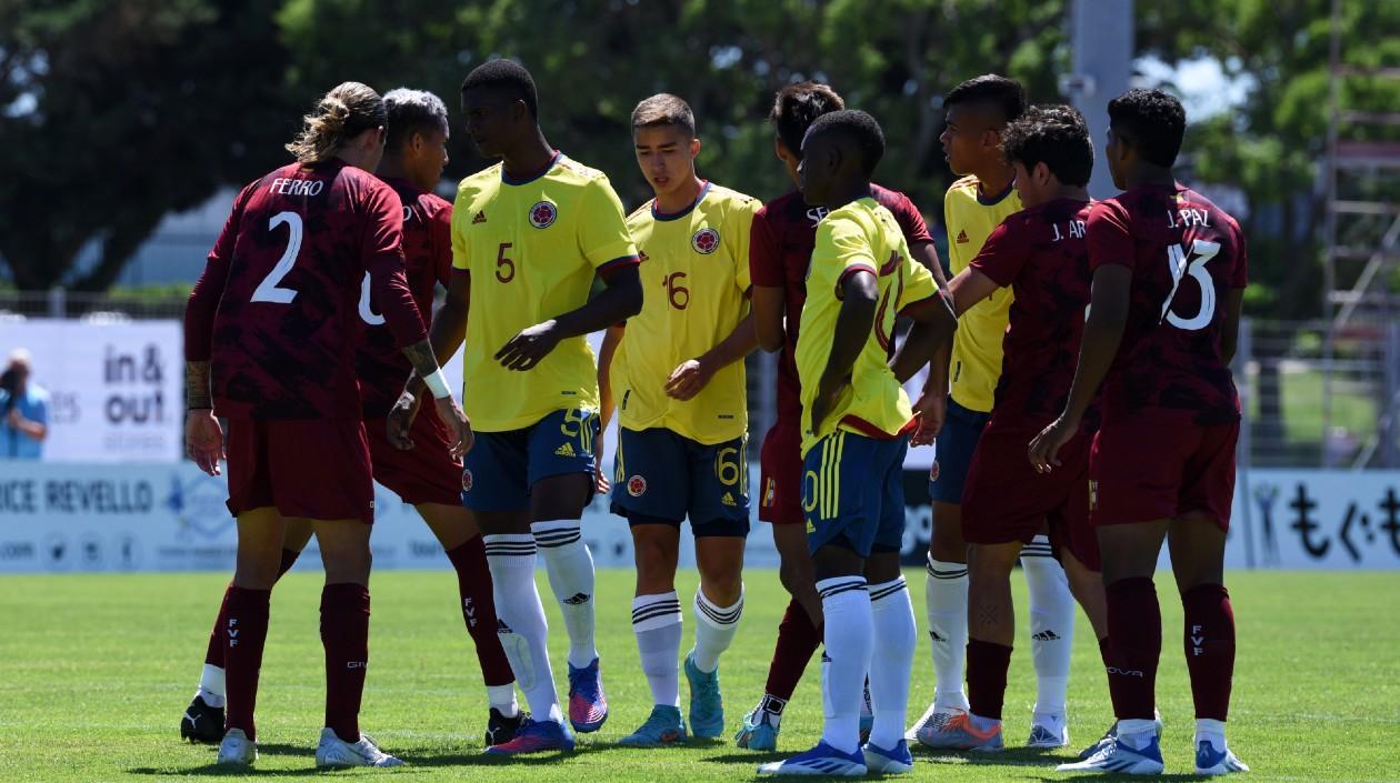 Jugadores de Colombia y Venezuela. 