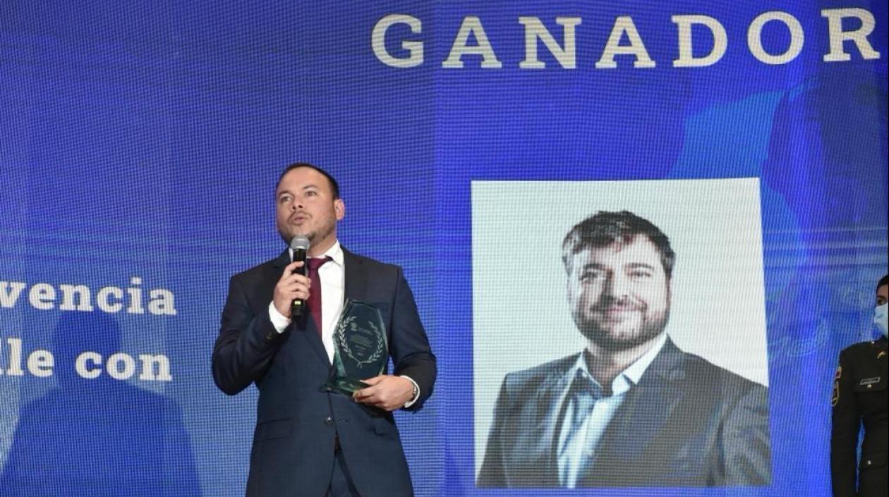 El Jefe de la Oficina de Seguridad y Convivencia, Nelson Patrón, durante el acto.