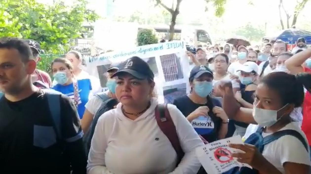 Imagen de la protesta.