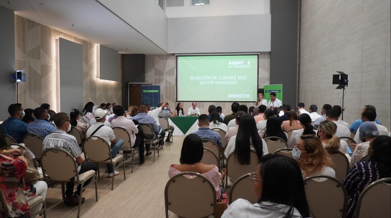 Rendición de cuentas del sector movilidad en Barranquilla.