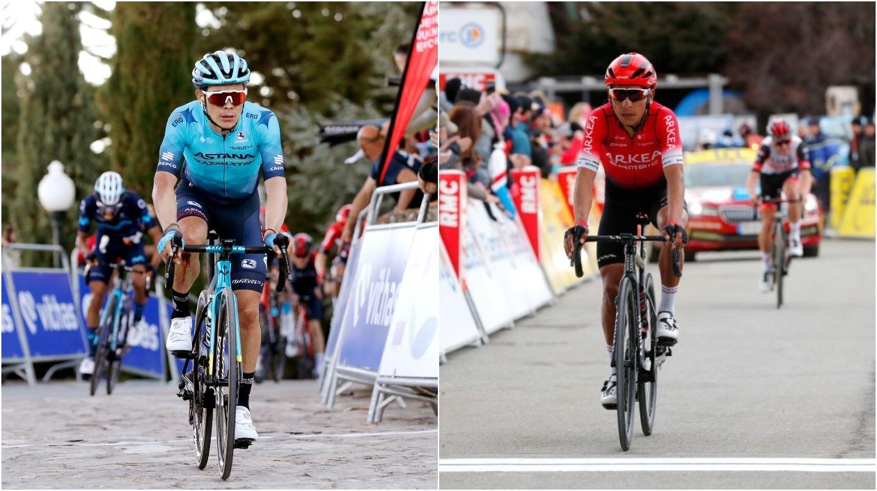Miguel Ángel López y Nairo Quintana. 