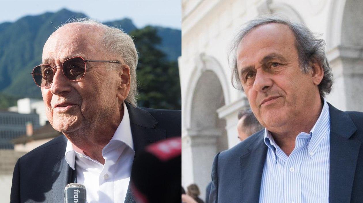 Joseph Blatter y Michel Platini.  
