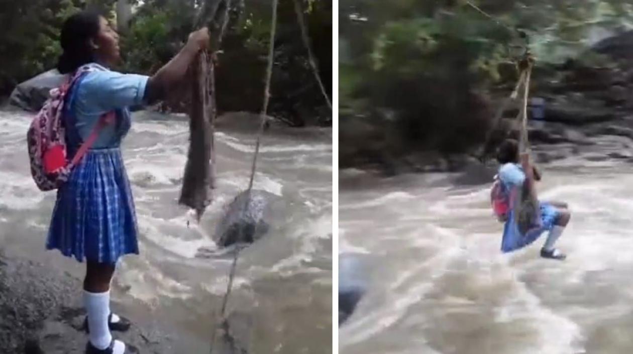 Así cruzan los niños 