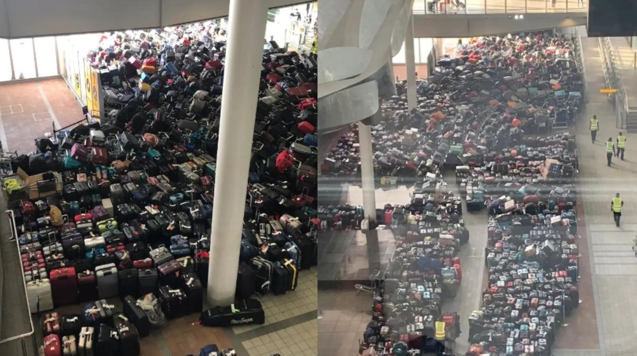 Imágenes del colapso.